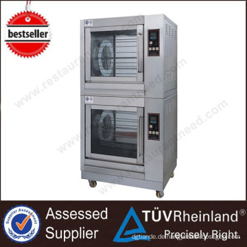 Handelshühner-Rotisserie-Grill mit Bewegungsküchen-Ausrüstungs-2-Schicht Rotisserie für Verkauf